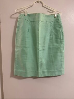 J. Crew Mint Green Pencil Skirt